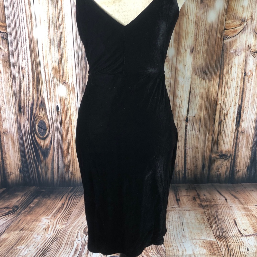 ❣️2SM❣️New Velvet Front Tie Evening Cocktail Dress - Picture 6 of 8